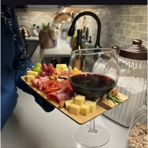 Wine Glass/Appetizer Plates ( 8) Entertaining Holiday SuperBowl Party Girls Nite